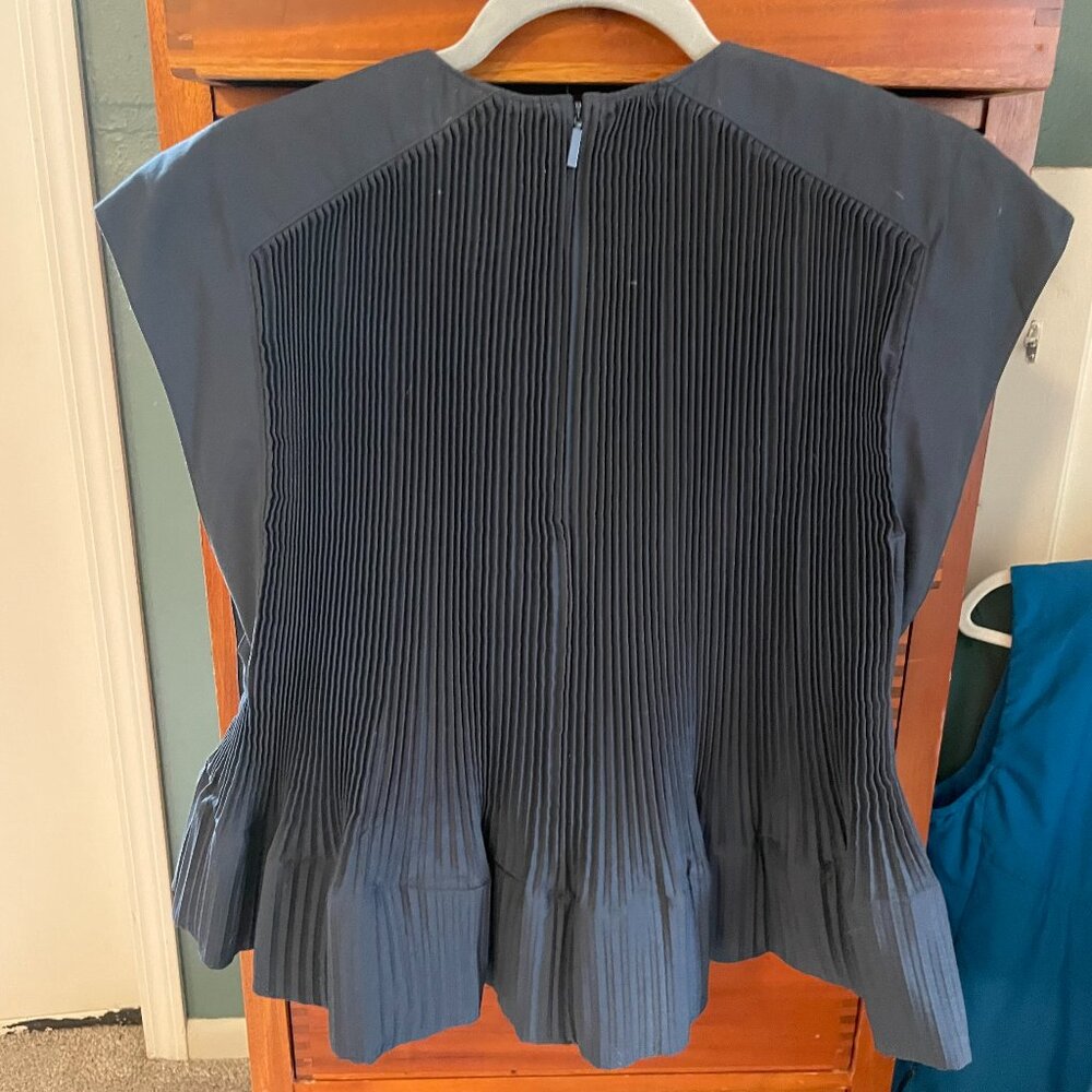 Tibi Yoke Pleated Top